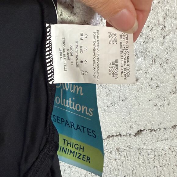 Swim Solutions Swim Skirt - ,  Black size 10 - Picture 7 of 7